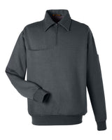 Harriton Unisex ClimaBloc™ Heavyweight Tactical Quarter-Zip Pullover. M712 - Dark Charcoal