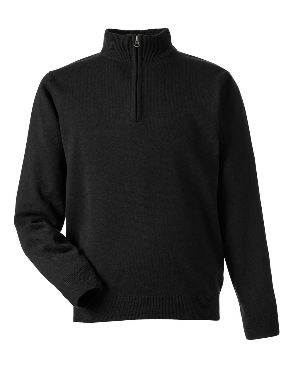 Harriton Unisex Pilbloc™ Quarter-Zip Pullover Sweater. M421 - Black