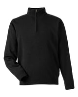 Harriton Unisex Pilbloc™ Quarter-Zip Pullover Sweater. M421 - Black