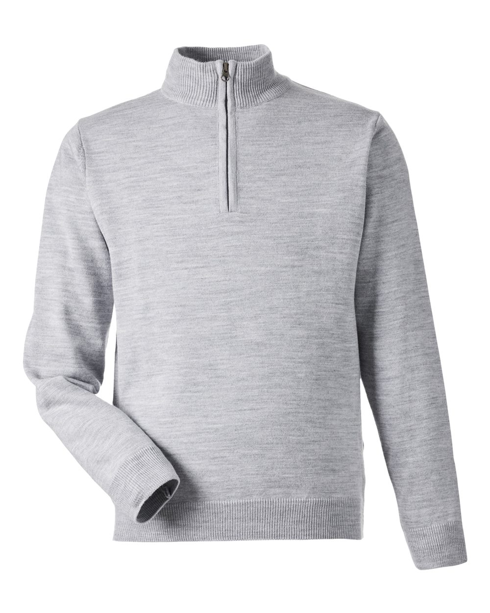 Harriton Unisex Pilbloc™ Quarter-Zip Pullover Sweater. M421 - Grey Heather