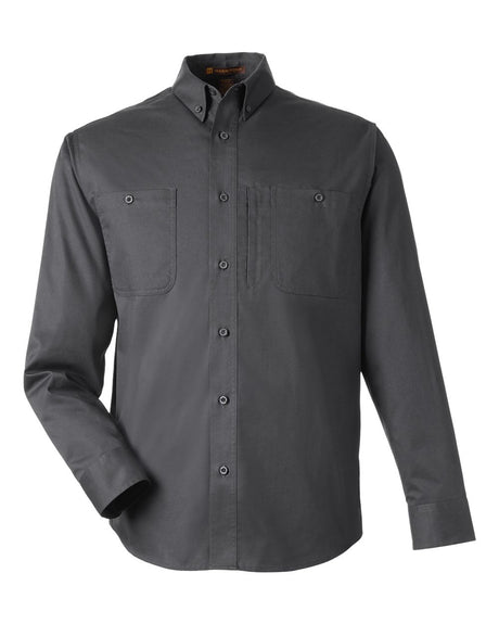 Harriton Men's Advantage IL Workshirt. M585L - Dark Charcoal