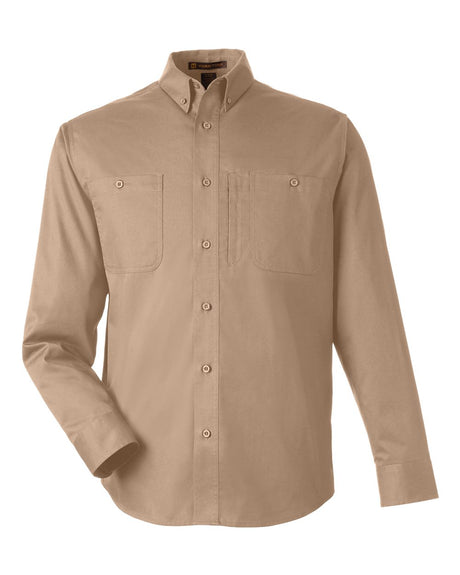 Harriton Men's Advantage IL Workshirt. M585L - Khaki