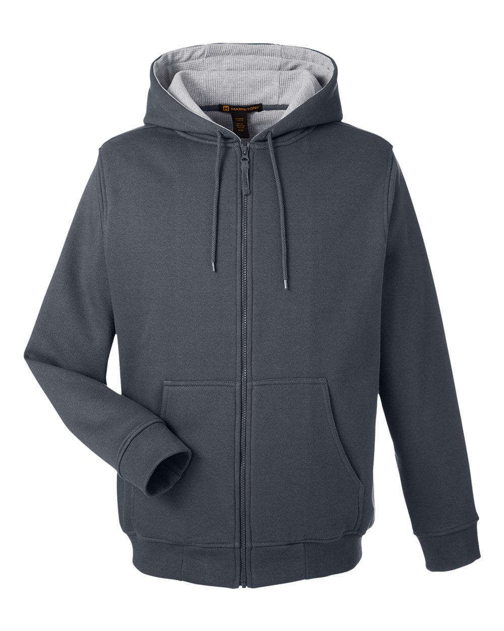 Harriton Unisex Tall ClimaBloc™ Lined Heavyweight Hooded Sweatshirt. M711T - Dark Charcoal