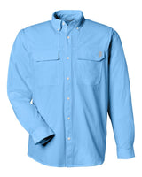 HUK Men's Creekbed Pocket Fishing Shirt. H150184 - Marolina Blue