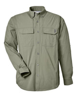 HUK Men's Creekbed Pocket Fishing Shirt. H150184 - Moss