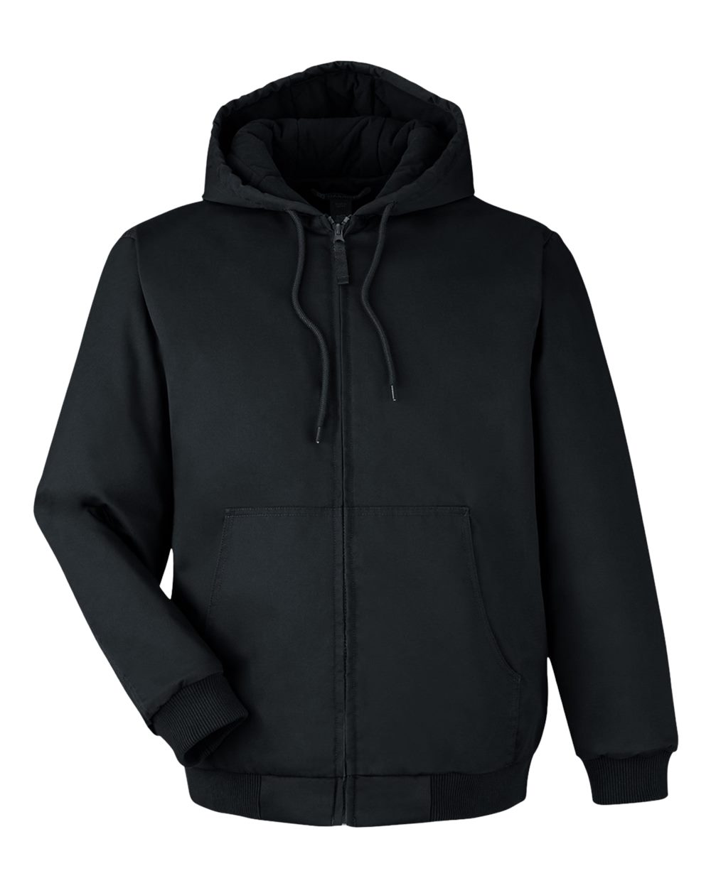 Harriton Unisex Tall ClimaBloc® Heavyweight Hooded Full-Zip Jacket. M722T - Black