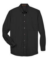 Harriton Men's Tall Easy Blend™ Twill Dress Shirt. M500T - Black