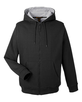 Harriton Unisex ClimaBloc™ Lined Heavyweight Hooded Sweatshirt. M711 - Black