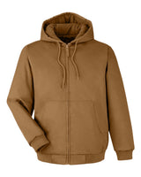 Harriton Unisex ClimaBloc® Heavyweight Hooded Full-Zip Jacket. M722 - Duck Brown