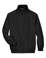 Harriton Unisex Fleece Lined Nylon Jacket. M740 - Black/ Black