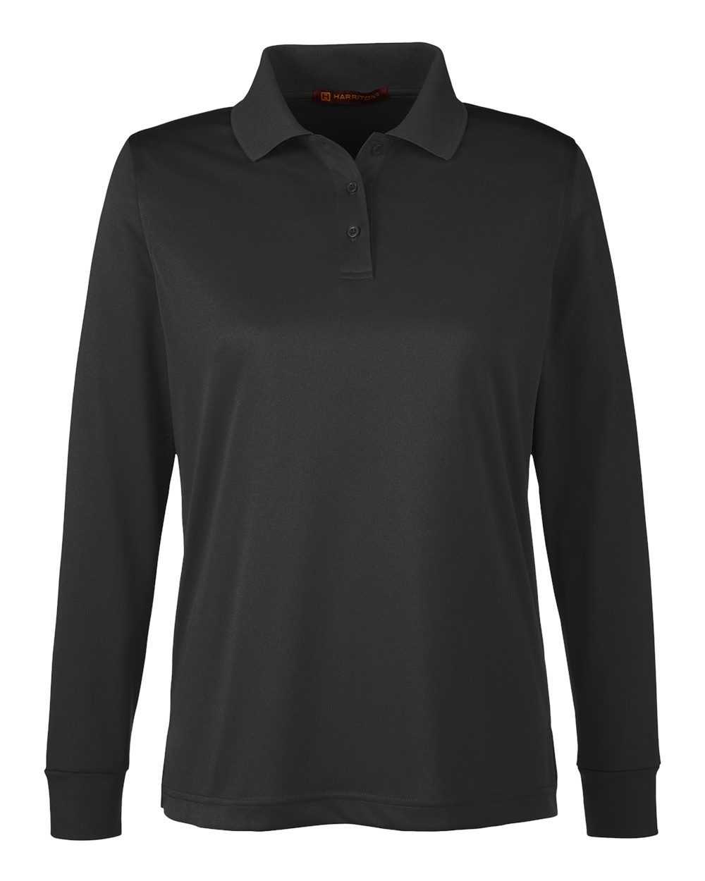 Harriton Women's Advantage Snag Protection Plus IL Long Sleeve Polo. M348LW - Black