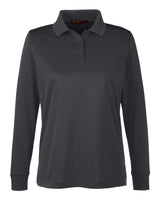 Harriton Women's Advantage Snag Protection Plus IL Long Sleeve Polo. M348LW - Dark Charcoal