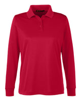 Harriton Women's Advantage Snag Protection Plus IL Long Sleeve Polo. M348LW - Red