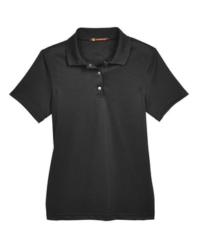 Harriton Women's Advantage Snag Protection Plus IL Snap Placket Polo. M345W - Black