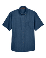 Harriton Men's Denim Shirt. M550S - Dark Denim