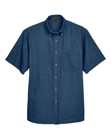 Harriton Men's Denim Shirt. M550S - Dark Denim