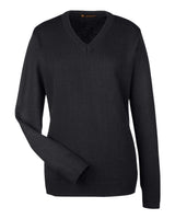 Harriton Women's Pilbloc V-Neck Sweater. M420W - Black