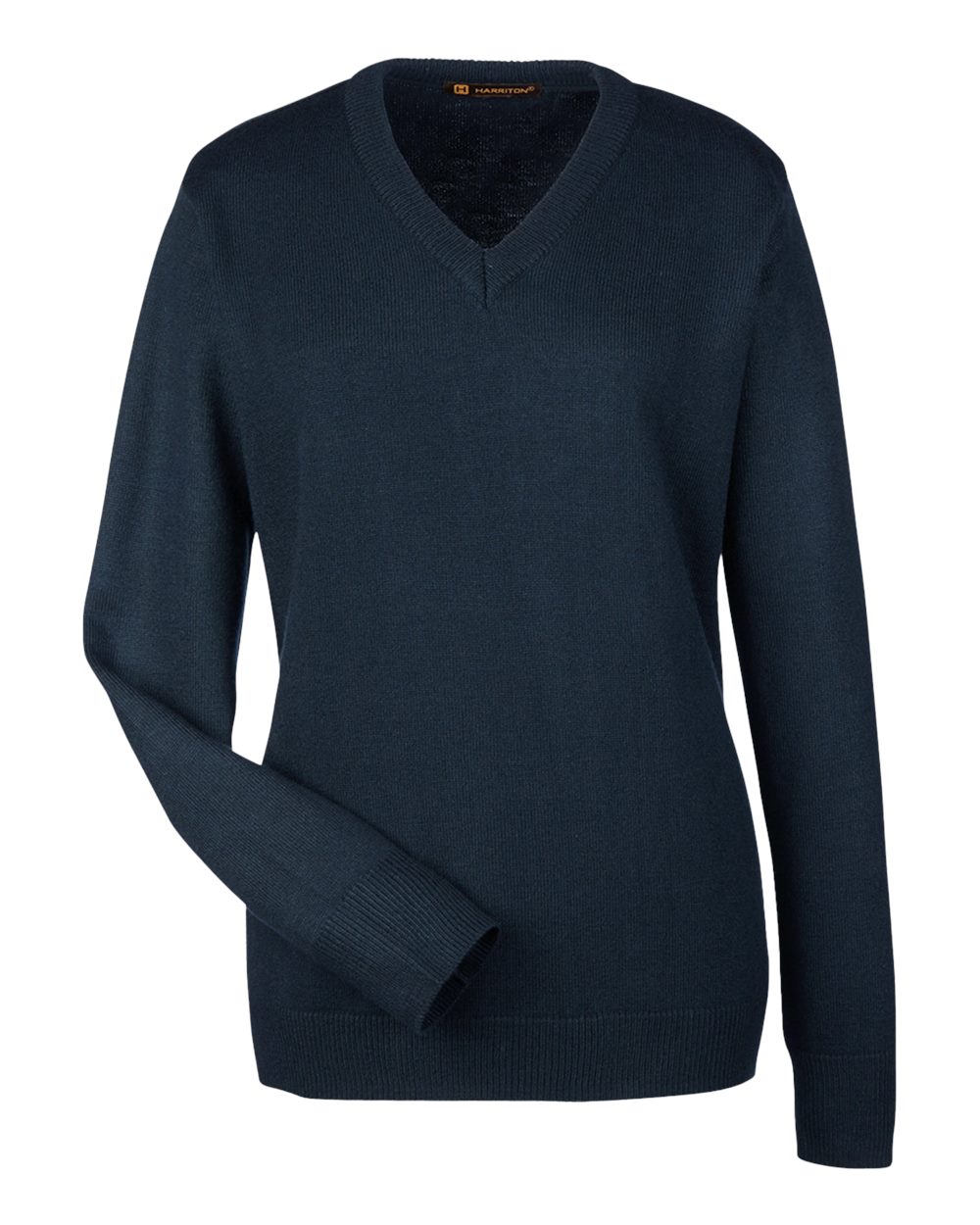 Harriton Women's Pilbloc V-Neck Sweater. M420W - Dark Navy