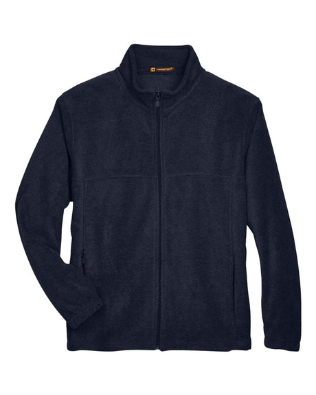 Harriton Men's Tall Full-Zip Fleece. M990T - Navy