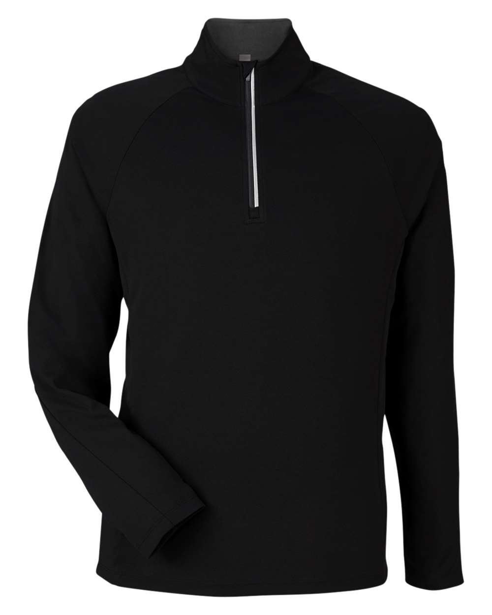 CORE365 Men's Origin Performance Pique Quarter-Zip Pullover. CE418 - Black/ Carbon