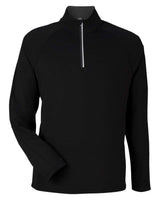 CORE365 Men's Origin Performance Pique Quarter-Zip Pullover. CE418 - Black/ Carbon