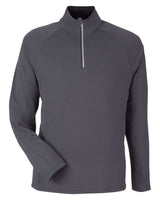 CORE365 Men's Origin Performance Pique Quarter-Zip Pullover. CE418 - Carbon/ Black