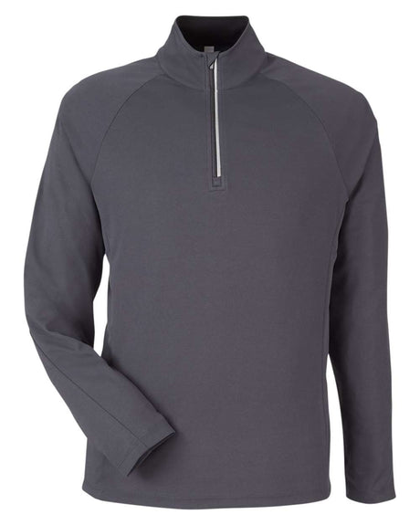 CORE365 Men's Origin Performance Pique Quarter-Zip Pullover. CE418 - Carbon/ Black