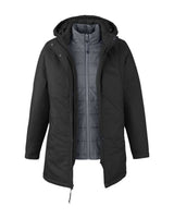 CORE365 Women's Inspire 3-in-1 Jacket with Insulated Liner. CE725W - Black/ Carbon