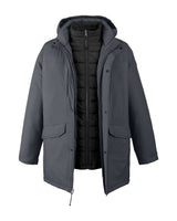 CORE365 Men's Inspire 3-in-1 Jacket with Insulated Liner. CE725 - Carbon/ Black