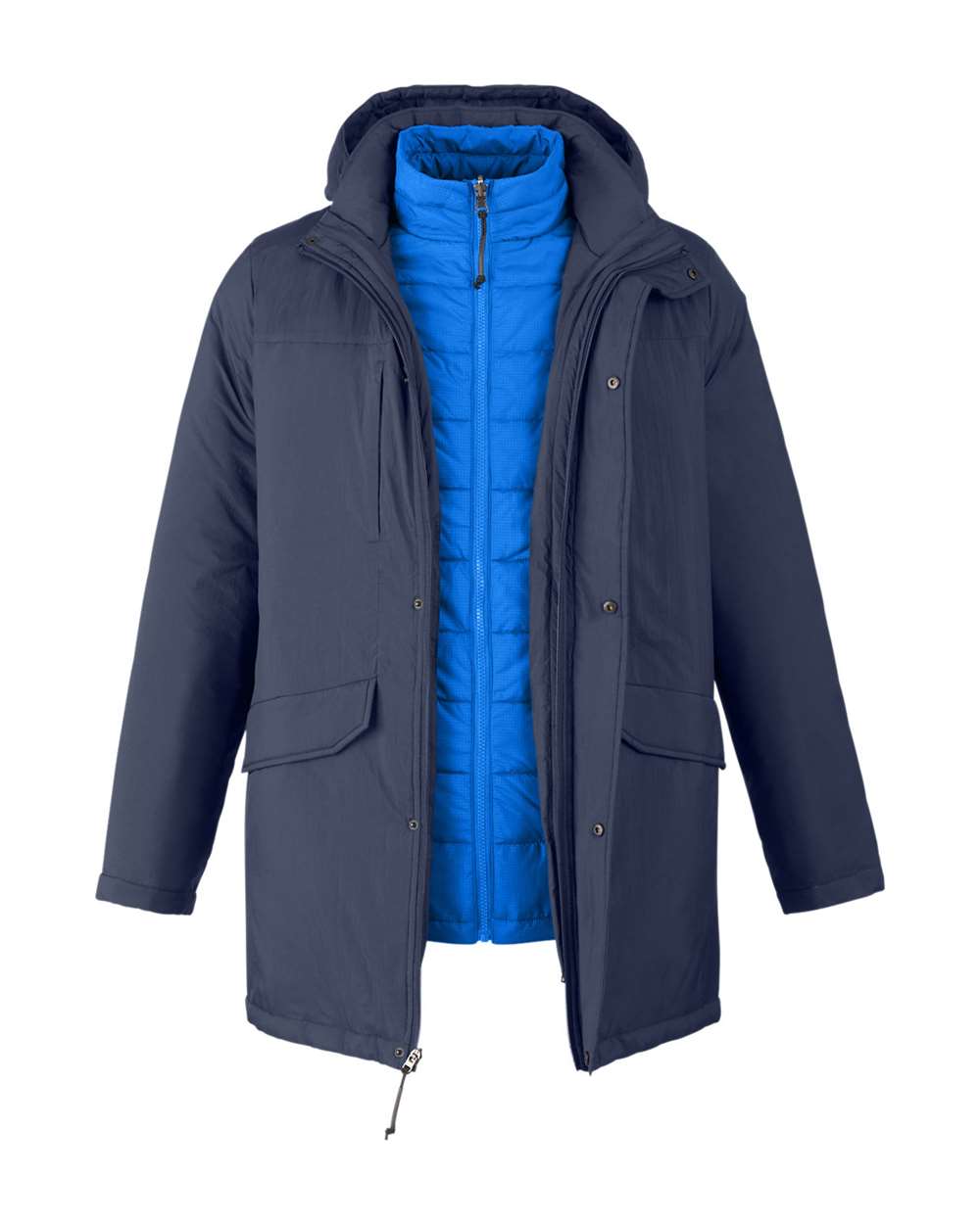 CORE365 Men's Inspire 3-in-1 Jacket with Insulated Liner. CE725 - Classic Navy/ True Royal