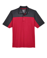 CORE365 Men's Balance Colorblock Performance Piqué Polo. CE101 - Classic Red/ Carbon