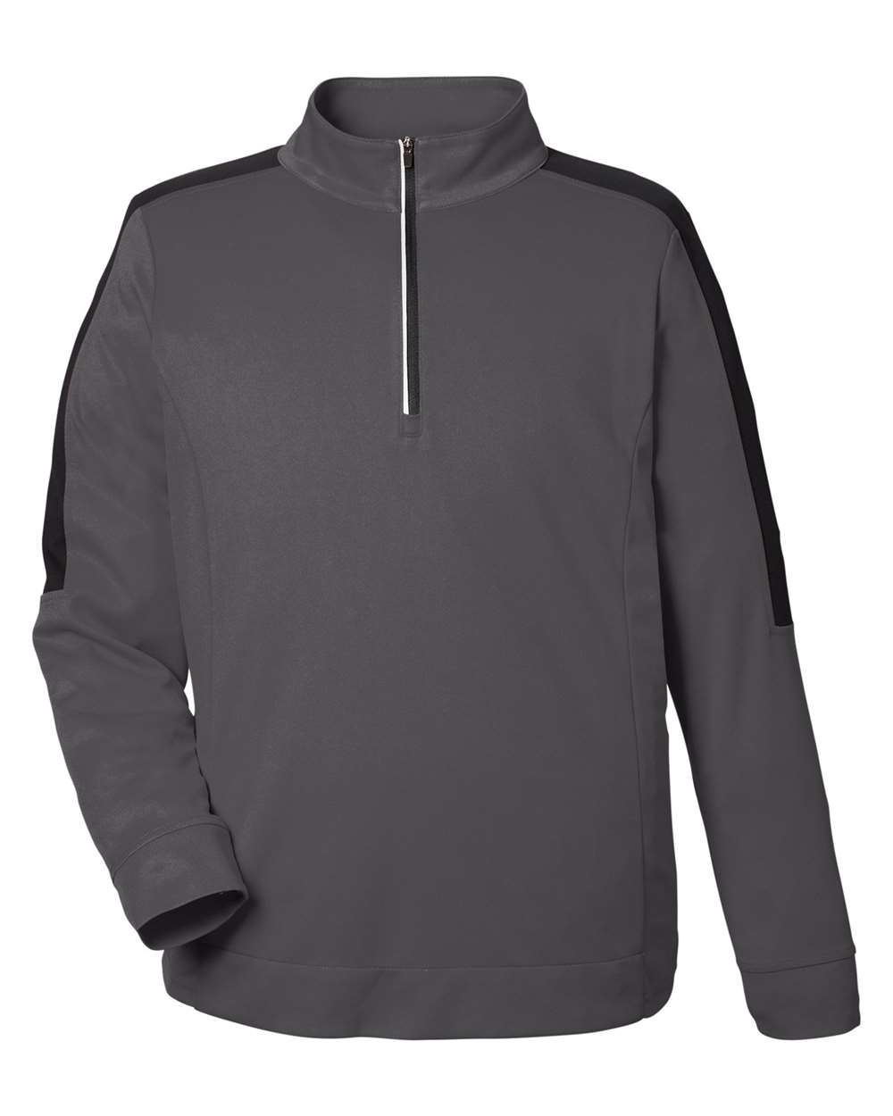 CORE365 Men's Market Snag Protect Mesh Colorblock Quarter-Zip Pullover. CE404 - Carbon/ Black