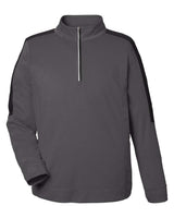 CORE365 Men's Market Snag Protect Mesh Colorblock Quarter-Zip Pullover. CE404 - Carbon/ Black