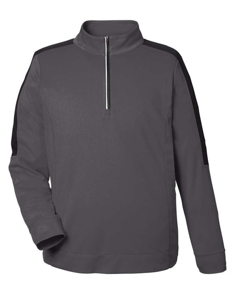 CORE365 Men's Market Snag Protect Mesh Colorblock Quarter-Zip Pullover. CE404 - Carbon/ Black
