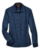 Harriton Women's Denim Shirt. M550W - Dark Denim