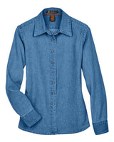 Harriton Women's Denim Shirt. M550W - Light Denim
