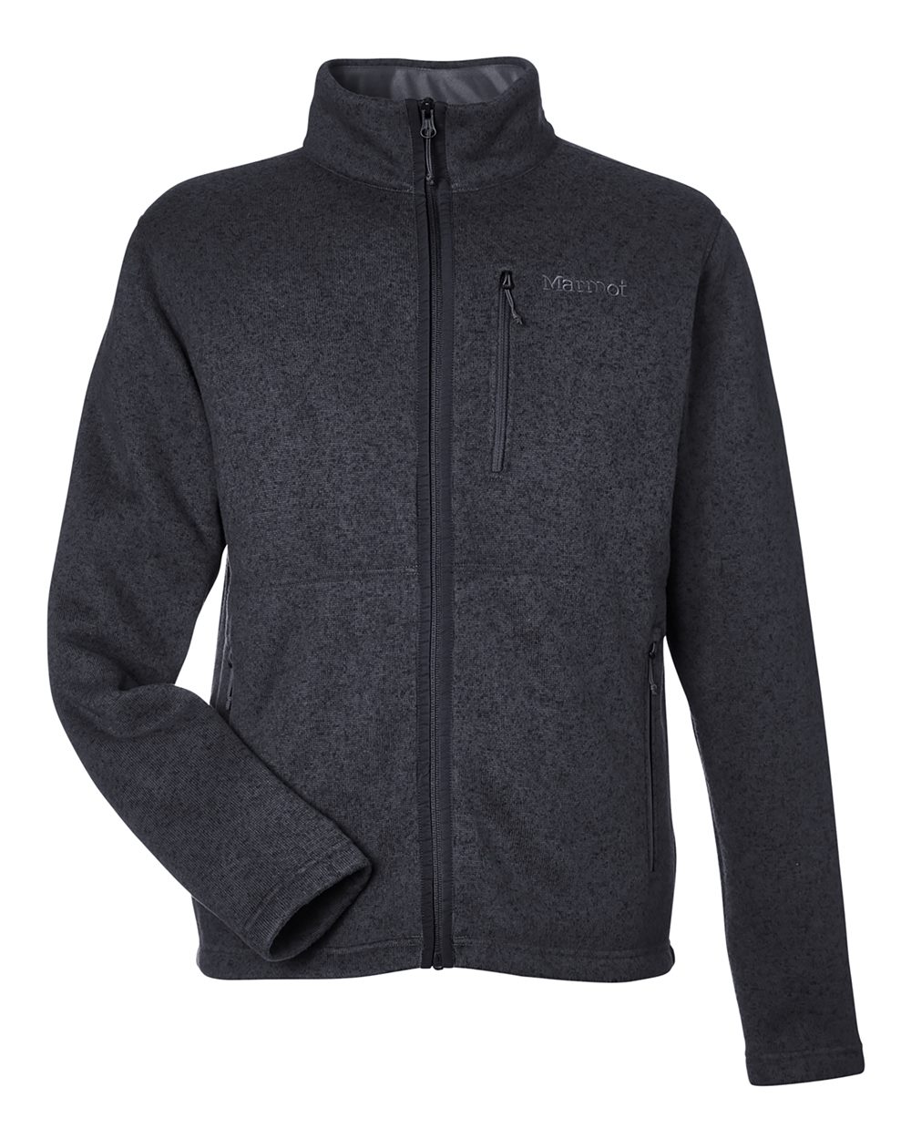 Marmot Men's Drop Line Fleece Jacket. M16223 - Black Heather