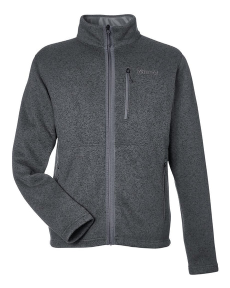 Marmot Men's Drop Line Fleece Jacket. M16223 - Steel Onyx Heather