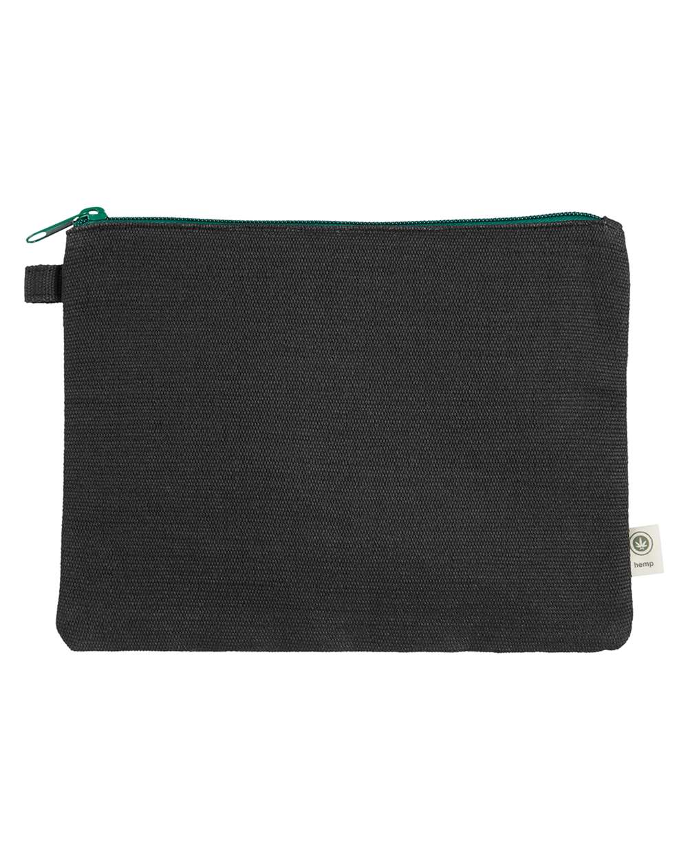 econscious Hemp Pouch. EC8402 - Black/ Kelly