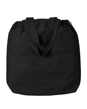 BAGedge Drawstring Tote Bag. BE087 - Black