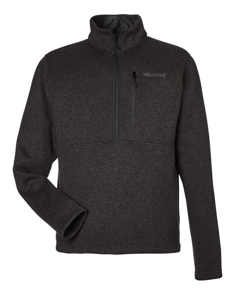 Marmot Men's Drop Line Half-Zip Jacket. M16221 - Black Heather