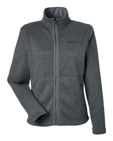 Marmot Women's Drop Line Fleece Jacket. M16250 - Steel Onyx Heather