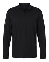 Adidas Men's Textured Stripe Quarter-Zip Pullover. A708 - Black