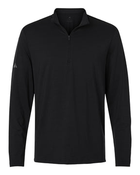 Adidas Men's Textured Stripe Quarter-Zip Pullover. A708 - Black