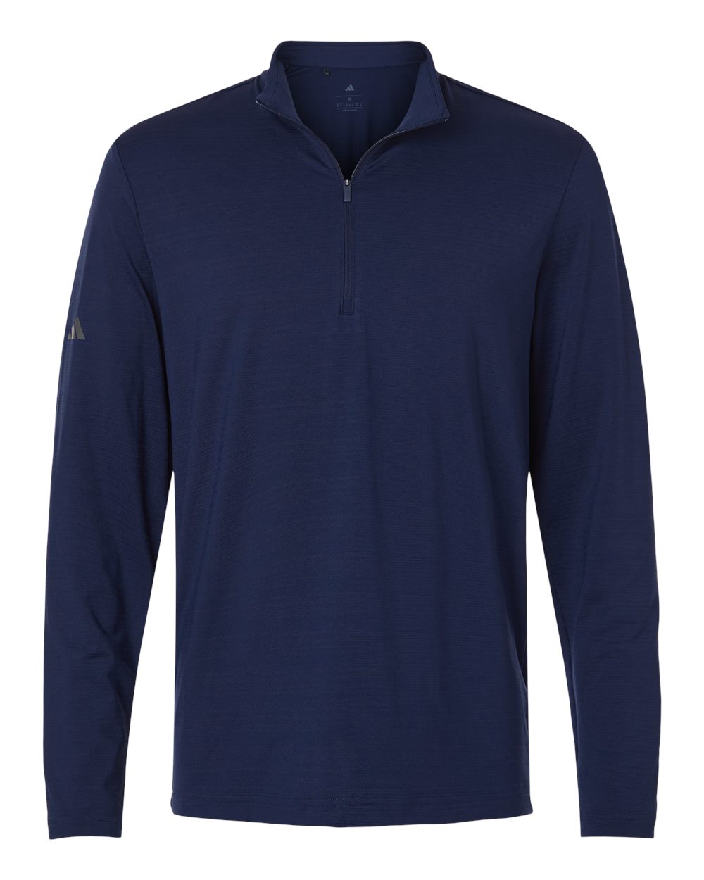 Adidas Men's Textured Stripe Quarter-Zip Pullover. A708 - Dark Blue