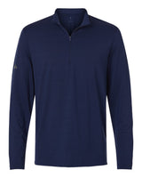 Adidas Men's Textured Stripe Quarter-Zip Pullover. A708 - Dark Blue