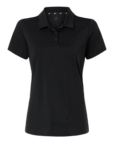 Adidas Women's 4-Way Stretch Printed Polo. A717 - Carbon