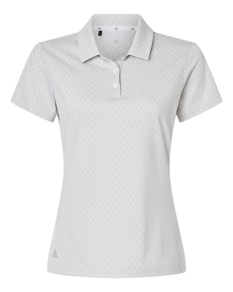 Adidas Women's 4-Way Stretch Printed Polo. A717 - White