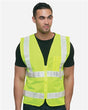 Bayside Unisex USA-Made Mesh Safety Vest. 3785