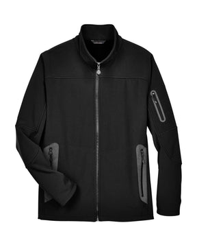 North End Men's Three Layer Fleece Bonded Shell Technical Jacket. 88138 - Black